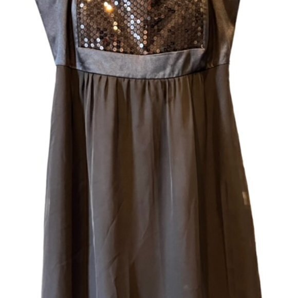 110 West DRESS SEQUINS CHIFFON WOMEN'S DRESS SIZE 12 Shiny Party Holiday - Picture 2 of 16